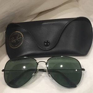 Ray Ban Accessories Rayban Aviator Sunglasses Black Made In Italy Poshmark